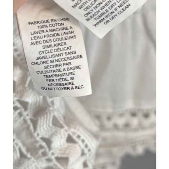 Kate Spade Brooke Street XS White Blouse Preppy Button Down Short Sleeve Collar - Picture 7 of 8